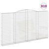 vidaXL Paniers &agrave; gabions arqu&eacute;s 10 pcs 400x30x220/240 cm Fer galvanis&eacute;