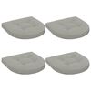 vidaXL Coussins de si&egrave;ge 4 pi&egrave;ces 4 pc 100 % polyester Gris