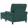 vidaXL Chaise longue avec coussin Vert foncé 91 x 157 x 91 cm tissu