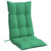 vidaXL Coussins de chaise &agrave; dossier haut lot de 4 vert tissu oxford