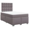 vidaXL Sommier &agrave; lattes de lit avec matelas gris 120x190 cm similicuir