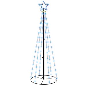 vidaXL Arbre de No&euml;l c&ocirc;ne 108 LED Bleues 70x180 cm