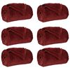 vidaXL Couvertures &agrave; jeter 6 pcs Rouge Bordeaux 130 x 150 cm Toison