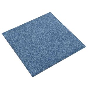 vidaXL Tapis 20 pcs Bleu 50 x 50 cm 100% Polypropyl&egrave;ne