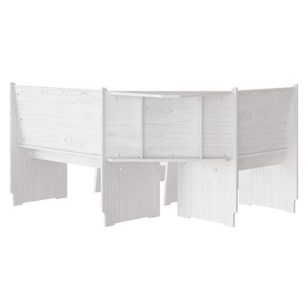 vidaXL Ensemble &agrave; manger REINE 3 pcs blanc bois de pin massif