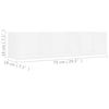 vidaXL Étagère murale à CD Blanc 75x18x18 cm Bois d'ingénierie