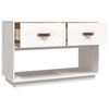 vidaXL Meuble TV Blanc 90x40x60 cm Bois de pin massif