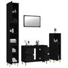 vidaXL Ensemble de meubles salle de bain 4 pcs noir bois d'ing&eacute;nierie