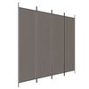 vidaXL Cloison de s&eacute;paration 4 panneaux Anthracite 200x220 cm Tissu