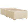 vidaXL Sommier &agrave; lattes de lit avec matelas Cr&egrave;me 100x200 cm Tissu