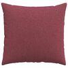 vidaXL Coussins de canapé 2 pcs Bordeaux 50 x 50 cm tissu