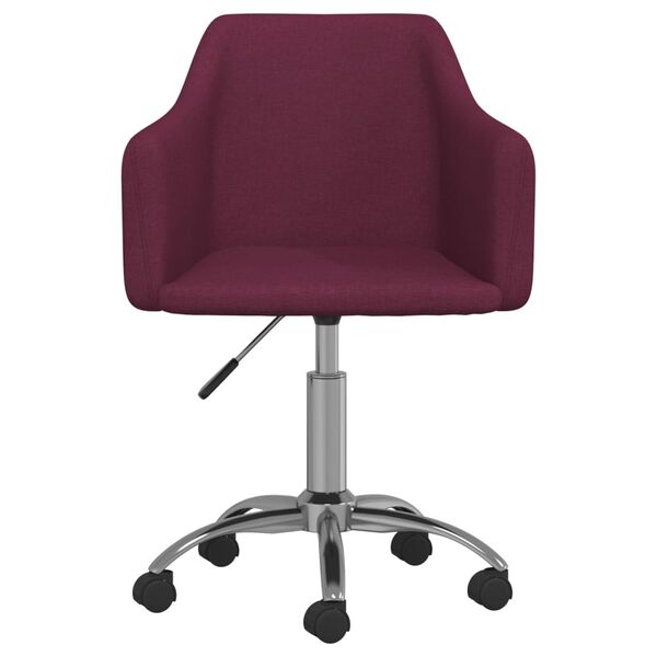 vidaXL Chaises pivotantes &agrave; manger lot de 2 violet tissu