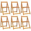 vidaXL Chaises pliantes 6 pi&egrave;ces en bois massif d'acacia