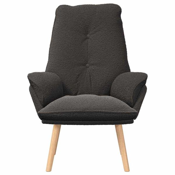 vidaXL fauteuil Gris fonc&eacute; 69 x 74 x 93 cm Tissu Sherpa
