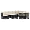vidaXL Ensemble de canap&eacute; de jardin 11 pc Noir 55 x 55 x 37 cm