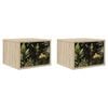 vidaXL Cabinet de chevet mural RHENEN 2 pc Ch&ecirc;ne Sonoma