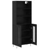 vidaXL Haut Armoire 2 pcs Ch&ecirc;ne noir Bois d'ing&eacute;nierie