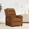 vidaXL Fauteuil &eacute;lectrique de massage Marron Velours