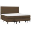 vidaXL Sommier &agrave; lattes de lit avec matelas Marron fonc&eacute; 200x200 cm