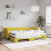 vidaXL Lit de jour avec lit gigogne et matelas jaune 80x200 cm velours