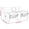 vidaXL Fauteuil inclinable 2 places avec porte-gobelets Cr&egrave;me Tissu