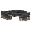 vidaXL Ensemble de canap&eacute; de jardin 11 pcs Gris polyrotin