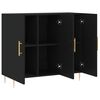 vidaXL Buffet noir 90x34x80 cm bois d'ingénierie