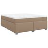 vidaXL Sommier &agrave; lattes de lit avec matelas Cappuccino 180x200 cm