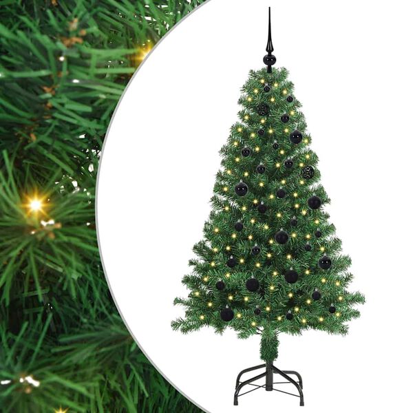vidaXL Sapin de No&euml;l artificiel Vert 150 cm PVC, Acier et Plastique