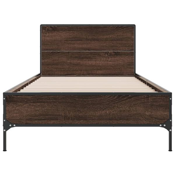 vidaXL Cadre de lit sans matelas ch&ecirc;ne marron 90x190 cm