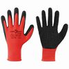 vidaXL Gants de Travail 12 pcs Rouge et Noir 7 / S Revêtement en latex