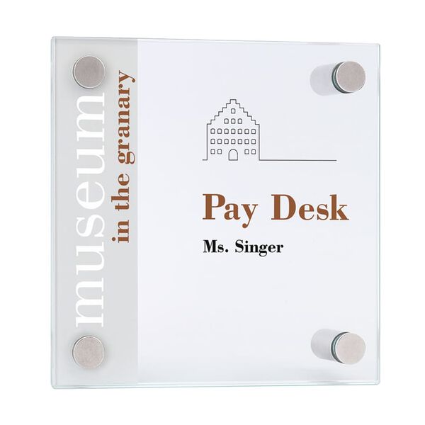 MOEDEL Plaque de porte Galerie 15x15 cm avec 4 trous