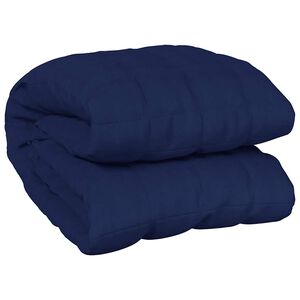vidaXL Couverture lest&eacute;e Bleu 120x180 cm 5 kg Tissu
