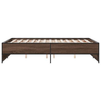 vidaXL Cadre de lit sans matelas chêne marron 135x190 cm