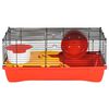 vidaXL Cage pour hamsters rouge 58x32x36 cm polypropyl&egrave;ne et m&eacute;tal