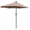 vidaXL Parasol de jardin Taupe 294 x 150 x 223 cm Polyester et Acier