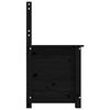 vidaXL Banc Noir 80x41x77 cm Bois de pin massif