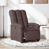 vidaXL Fauteuil inclinable &eacute;lectrique Marron fonc&eacute; Tissu