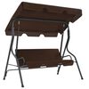 vidaXL Balancelle de jardin Caf&eacute; 170 x 110 x 153 cm