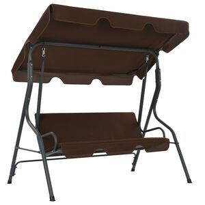 vidaXL Balancelle de jardin Caf&eacute; 170 x 110 x 153 cm