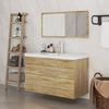 vidaXL Ensemble de meubles de salle de bain 3 pcs Ch&ecirc;ne sonoma