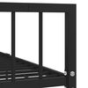 vidaXL Cadre de lit sans matelas noir m&eacute;tal 120x200 cm