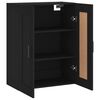 vidaXL Armoire murale noir 69,5x34x90 cm bois d'ing&eacute;nierie