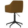 vidaXL Chaises pivotantes &agrave; manger lot de 6 Marron Velours