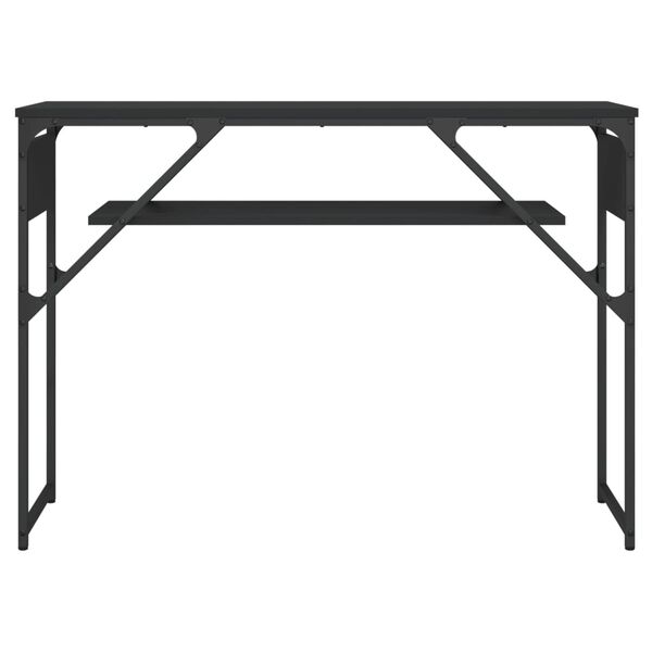 vidaXL Table console avec &eacute;tag&egrave;re noir 105x30x75 cm bois d'ing&eacute;nierie