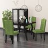 vidaXL Chaises &agrave; manger lot de 4 vert clair velours