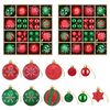 vidaXL Ensemble de boules de No&euml;l 88 pc Vert et rouge &Oslash; 6 cm Plastique