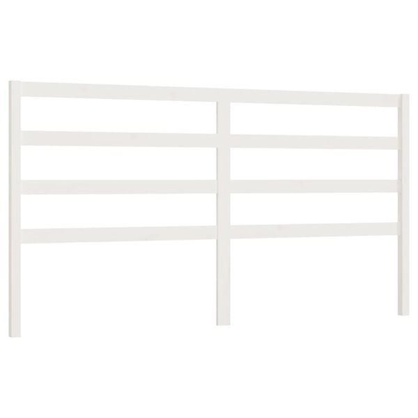 vidaXL T&ecirc;te de lit Blanc 206x4x100 cm Bois massif de pin