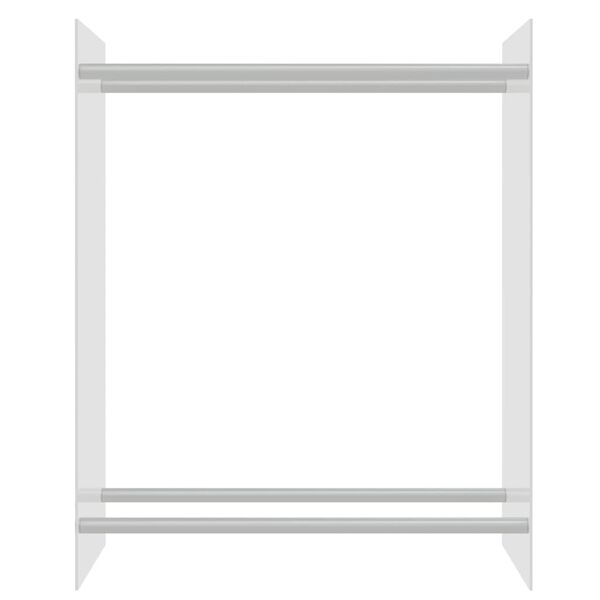 vidaXL Portant de bois chauffage Transparent 80x35x100 cm Verre tremp&eacute;