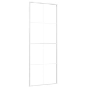 vidaXL Porte coulissante Verre ESG d&eacute;poli et aluminium 76x205 cm Blanc